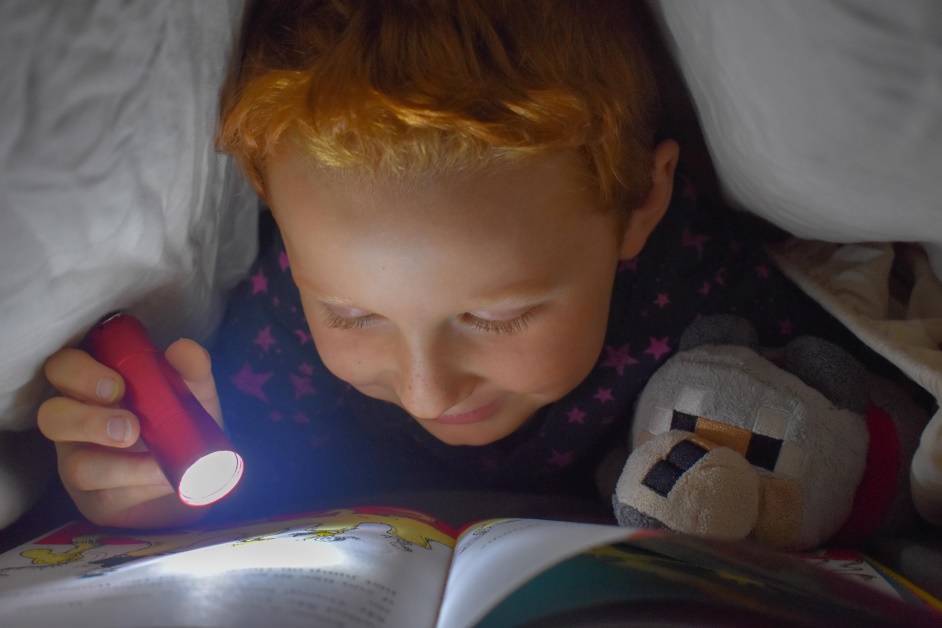 Comfort Zone image of child in a blanket fort