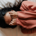 panic disorder relapse--woman in bed